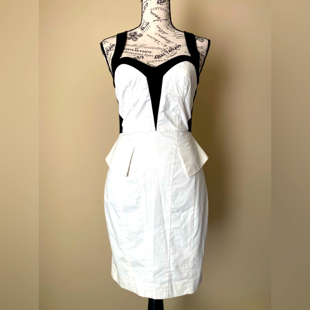 Preloved Bebe Black And White Dress Size Xs. Org $99
